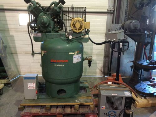 7.5hp, 80 gallon r series champion air compressor with macair air dryer for sale
