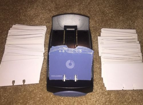 Business Card Rolodex Organizer With 100 Clear Business Card Holders &amp; Tabs A-Z