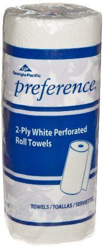 Georgia-Pacific Preference 27300 White 2-ply Perforated Paper Towel Roll, 8.8&#034; x
