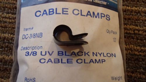 DOLPHIN COMPONENTS CORP DC-3/8NB Cable Clamp~3/8 Inch~ Black Nylon~Pack of 100
