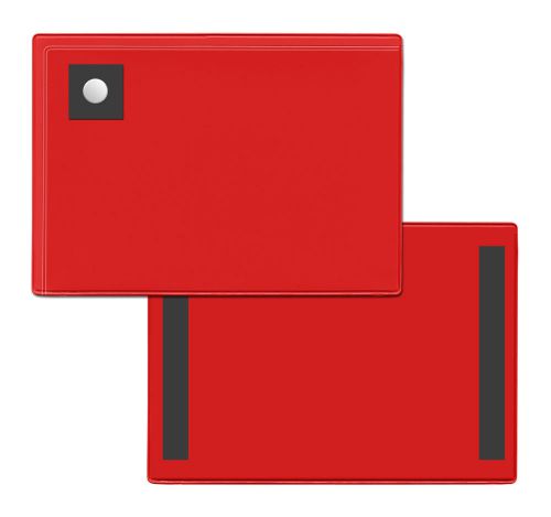 Magnetic Closure Pockets 10-pack - Magnetic-Back - 4&#034; x 6&#034; - Red (MCP46MB-R-10)