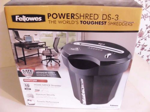 FELLOWES POWERSHRED DS-3 HEAVY USE 10 SHEET, NEW
