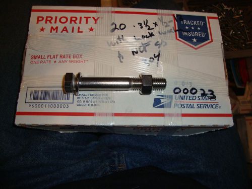 20- 1/2&#034;-13 x 3-1/2&#034; 304 stainless steel hex  bolt with lock washers &amp; nuts #23 for sale