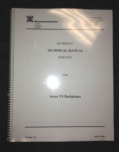 ELECTRONIC SOLUTIONS TECHNICAL SERVICE MANUAL FOR SERIES TN BACKPLANES