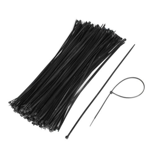 200pcs 3.5x300mm network cable wire nylon zip tie strap fastener black dt for sale
