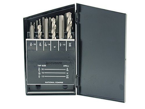Accusize industrial tools accusizetools - 18 pcs/set h.s.s. tap &amp; drill set, for sale