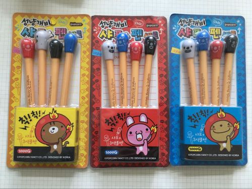 3 pack/9 pc ballpoint pen+3 pc mechanical pencil funny match stick design pen for sale