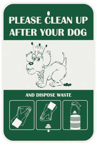 POOPY POUCH PET WASTE STATION REPLACEMENT SIGN