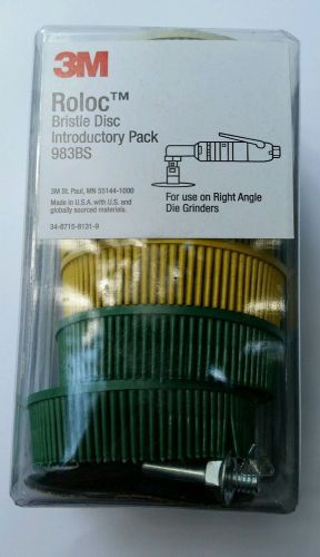 3m 983bs roloc bristle disc 3&#034;x 5/8&#034; 50, 80 &amp; 120 grit introductory pack of 6/ea for sale