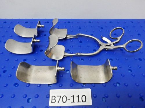 W.link 64-4161-05 abdominal retractor 7&#034; w- 6  swivel blades surgical instrument for sale