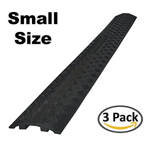 Electriduct Drop Trak Cable &amp; Hose Protector - Small - Black - 3 Pack