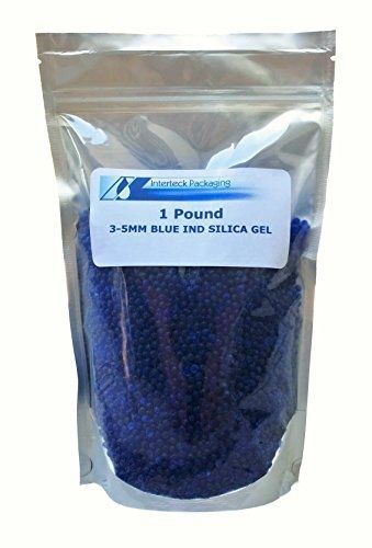 Interteck Packaging 1 Pound of Industry Standard 3-5 mm Large Blue Beaded