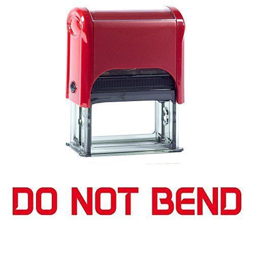 Do Not Bend Office Self-Inking Office Rubber Stamp (Red) M Pacific Stamp And Sig