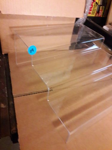 Acrylic display  stand / riser / step / 3 level blemished #09 blue dot special for sale