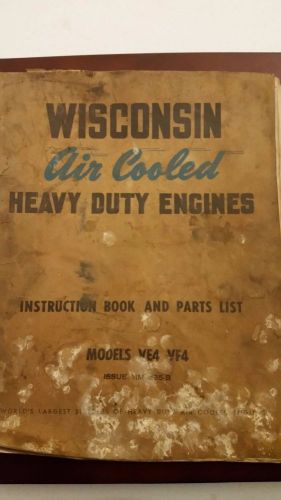 Wisconsin Engines Instruction Book Models VE4 VF4