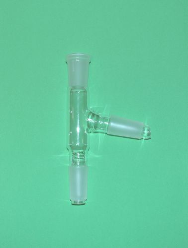 Distillation 3-way Connector Adapter 24/40 Joints Borosilicate Glass Lab New