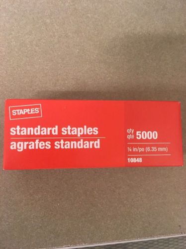 Staples Standard Staples 5000 count  1/4&#034; NEW 1 pack