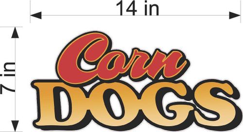 Corn Dogs Concession Decal 14&#034; Food Truck Vendor Menu Signs Letters