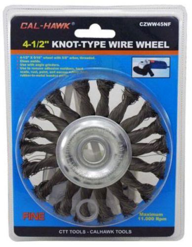 4-1/2&#034; x 9/16&#034;  knot wire wheel brush - fine knotted wheel for grinders, drills for sale