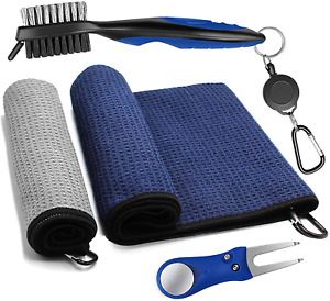 Golf Microfiber Towels Gifts Kit,Golf Cleaning Accessories Set-2 Waffle Golf Tow