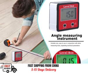 Digital 4*90°inclinometer Level Box Protractor Angle Finder Bevel Gauge Magnet