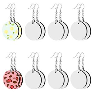 16 Pcs Sublimation Earring Blanks Mothers Day MDF Sublimation Printing Earri...