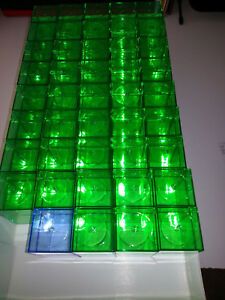 Light Green Plastic Box with Removable Lid 2-1/4&#034; x 2-1/4&#034; x 4-1/4&#034; 43pcs new