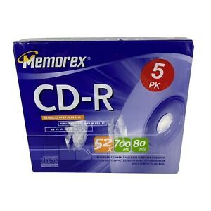 5 Pack - Maxell CD-R 80 Min 700 mb 80 Min 52x B8