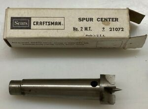Craftsman Lathe Spur Center Morse Taper 2 Part # 21072 Vintage OEM with box 