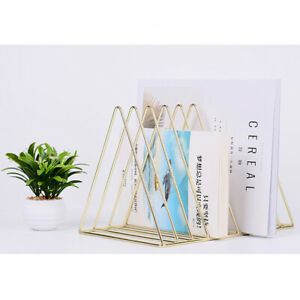Simple Stylish Metal Desktop Bookshelf, Book Stand Rack, Book Holder, Gold
