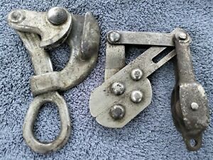 2 Cable Wire Puller Tool Western Electric 1910 Buffalo Grip No.1 Crescent No 369