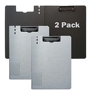 Folding Clipboard/Nursing Clipboard Foldable-2 Packs Clipboard with Pen Holder,