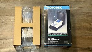 NEW Vintage Rolodex 500 Card VIP Covered File VIP-35C Black with 500 Cards