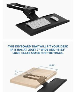 Mount-It! Under Desk Computer Keyboard and Mouse Tray, Ergonomic Keyboard Drawer