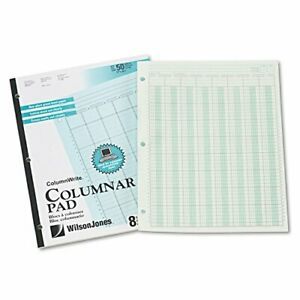 WILSON JONES 8-1/2 x 11 Inches Accounting Pad with Eight Six-Unit Columns,