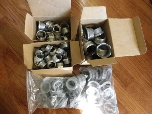Lot of 140 - electrical chase nipples and bushings 3/4&#034; - 1-1/4&#034; *new* for sale