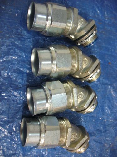 Lot of 4  non metallic sealtite connectors 3/4&#034;  thomas betts 45 deg  new no box for sale