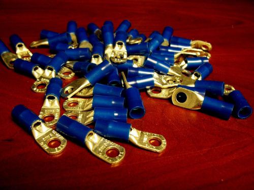 Blue insulated nylon ring terminal for wire gauge 6 awg for sale