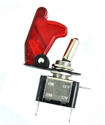 (10)12v/20a red led illuminated on/off spst car automotive toggle switch button for sale
