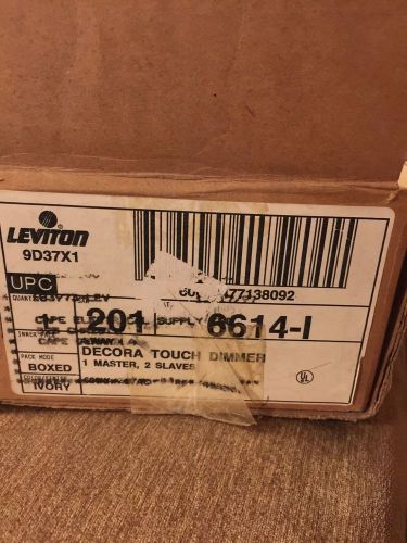 Leviton 6614-I, Decora Touch Dimmer; 1 Master, 2 slaves; Ivory.  600W (2 Boxes)