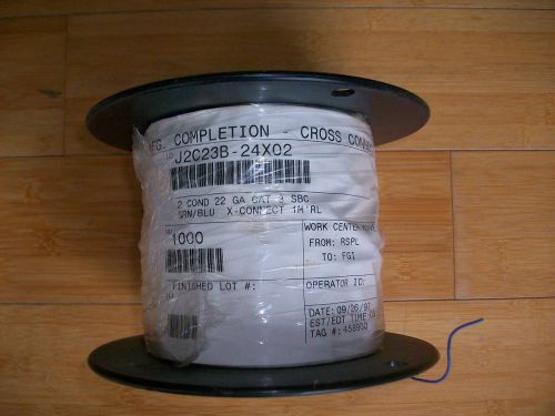 1000 Foot Spool Cross Connect Wire 2P/22 AWG 2 pair - Phone