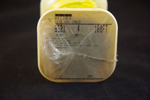 One nos nib roll belden yellow wrap conductor copper wire #8521 for sale