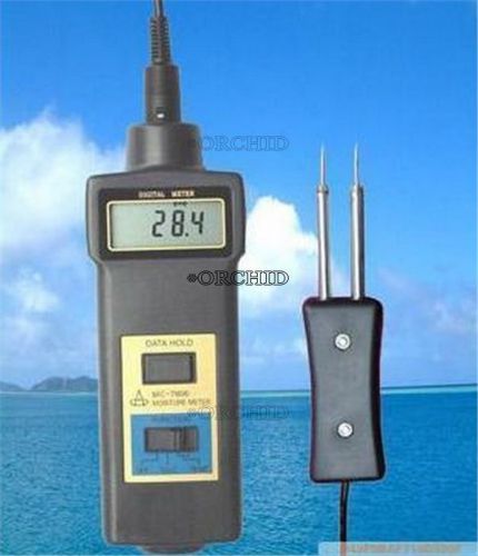 New mc7806 wood moisture meter tester gauge thermometer paper 50% for sale