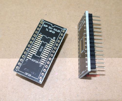 2pcs sop16 sop28 ssop28 to dip16 dip28 double side adapter converter pcb board for sale