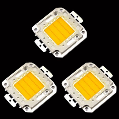 3pcs 30w Brightest LED Chip Energy Saving Chip Bulbs Lights Warm White Lamps