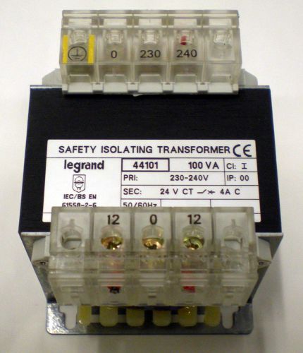 Legrand 44101 61558-2-6 safety isolating transformer 100va pri: 230-240v for sale