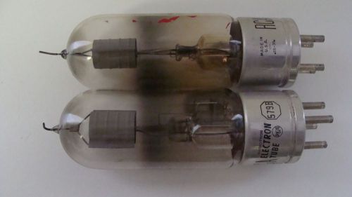 Used Matched pair RCA 579B High Vacuum Half-Wave Rectifier Tube