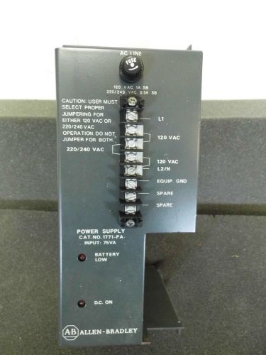 Allen Bradley Bulletin 1771PA Power Supply-Ser.B 120/220 volts