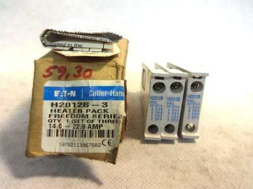 New box of 3 eaton/cutler hammer h2012b-3 overload heater for sale