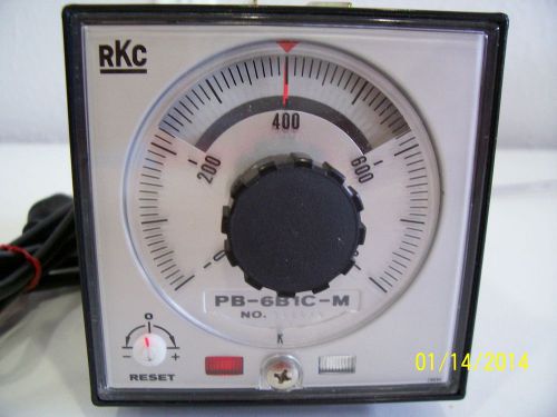 Rkc temperature controller model pb-6- 0 to 600 deg f range k type tc for sale
